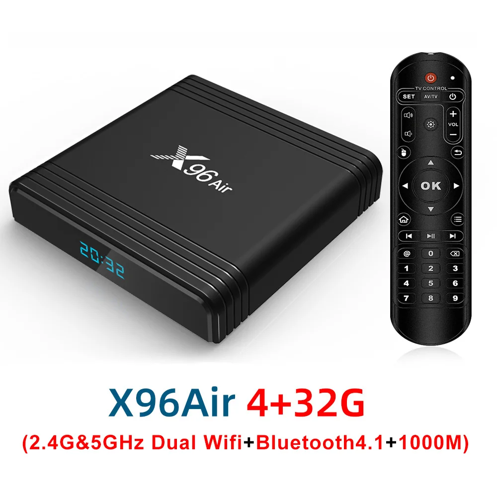 ТВ-приставка ThundeaL X96 Air Amlogic S905X3 mini Android 9,0 4 Гб 64 ГБ 32 ГБ wifi 4K 8K 24 кадров в секунду Netflix X96Air 2 Гб 16 Гб смарт-приставка - Цвет: 4G 32G