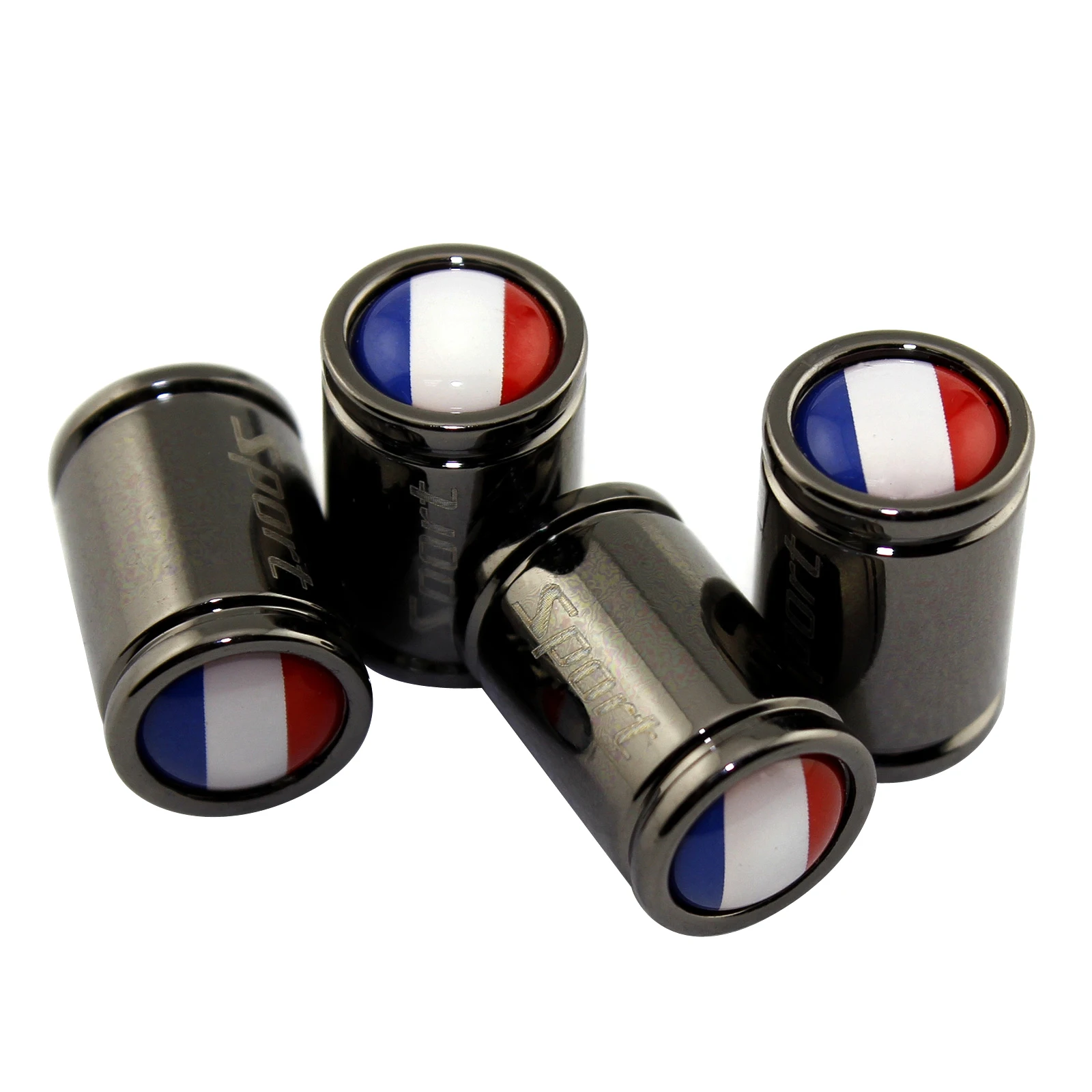 Логотипом флага Франции вентиля покрышек легковых шапки автомобильный