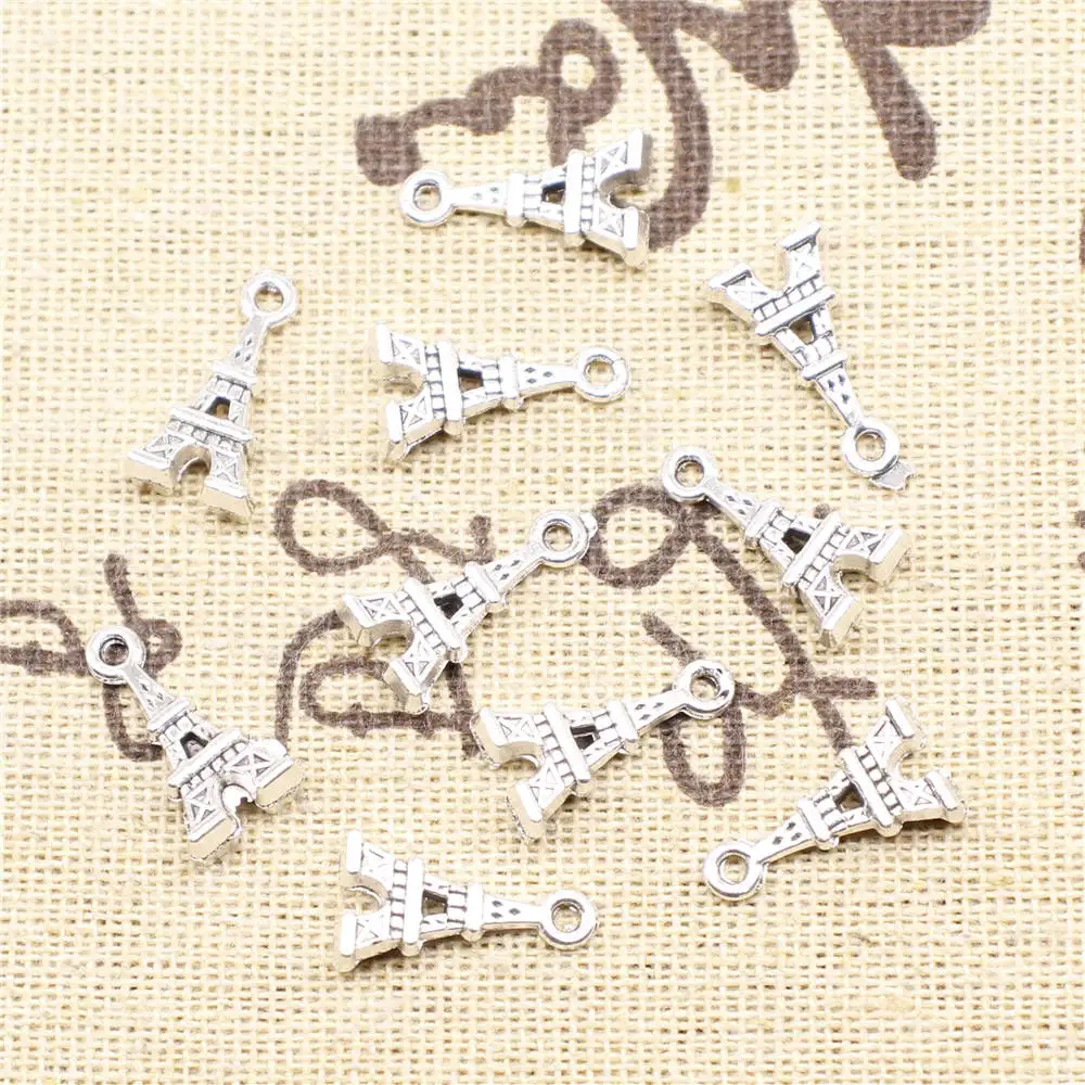 

Accessories For Jewelry 9x16mm Iron Tower Charms Antique Silver Color 20pcs
