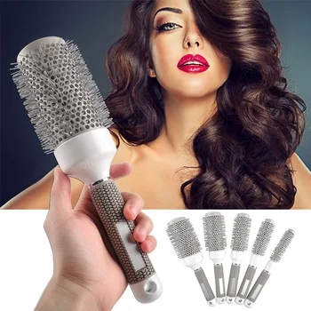 

5pcs/Lot Professional Mix Roll Round Comb Barber Hair Salon Dressing Styling Hair Brush Hair Styling Tool