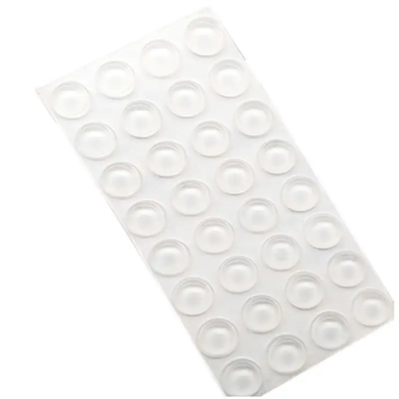 

New-Table Chair Foot Feet Self Adhesive Clear Silica gel Pads Mat 12*4mm