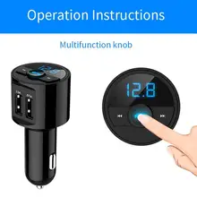 FM Transmitter USB Charger Bluetooth Car Kit FM Modulator Audio Music Mp3 Player Phone Wireless Handsfree Carkit