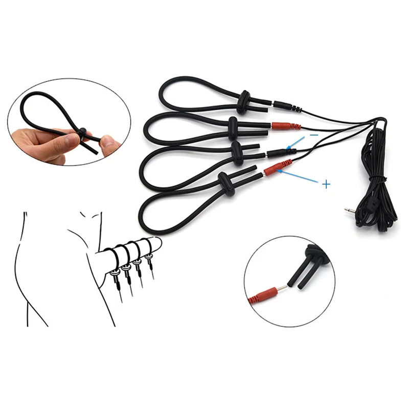Electric Sex Toys Electro Sex Toys Electric Shock Penis Ring Electro Stimulation Penis Massage Accessories Cock Cage Extender Sex Toys For Men Masturbator