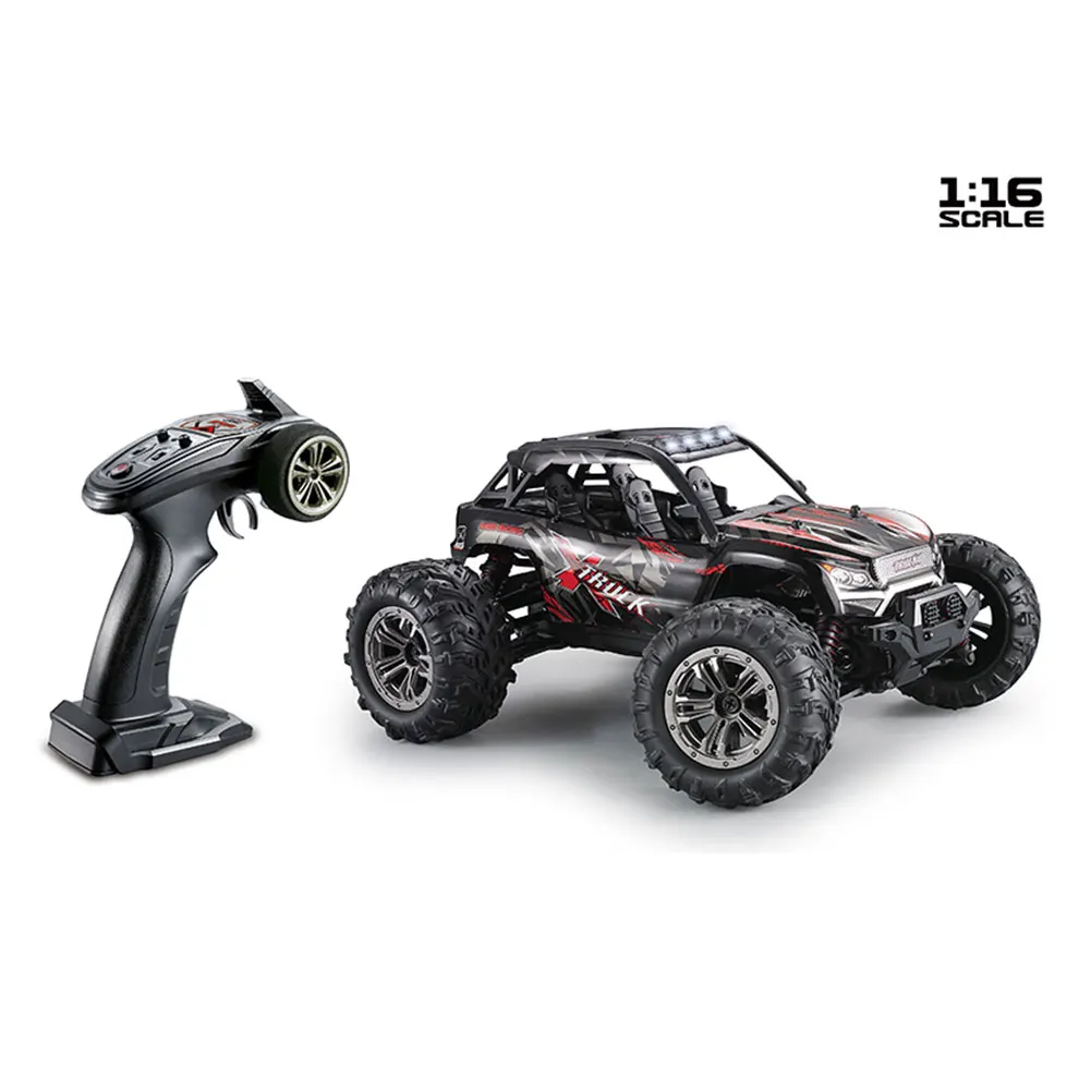 Pokich RC автомобиль внедорожный электрический пульт дистанционного управления внедорожный монстр грузовик 1:16 масштаб 2,4 ГГц 4WD Быстрый подарок на день рождения - Цвет: Красный