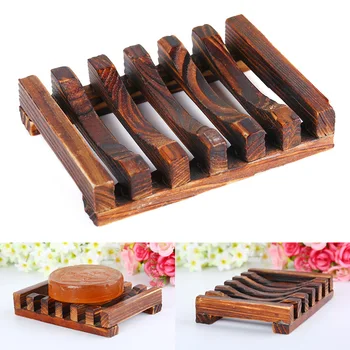 

Economical Soap Dish Bar Holder Bath Shower Tray Drain Storage Plate Rack Wood Handmade Soap Box ds99