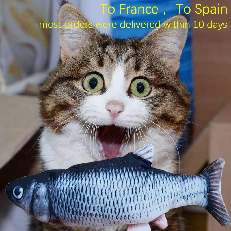 

Electric Cat Toy 3D Fish USB Charging Simulation moving Fish Toys for Pet Playing Toy supplies floppy