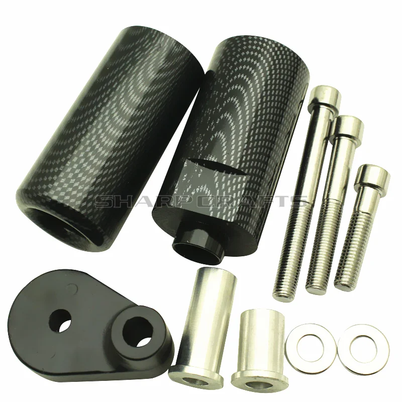 '08-'14 Motorcycle Frame Slider Crash Falling Protection Pad For YAMAHA YZF-R6 YZF R6 YZF600 2008 2009 2010 2011 2012 2013 - Цвет: Carbon