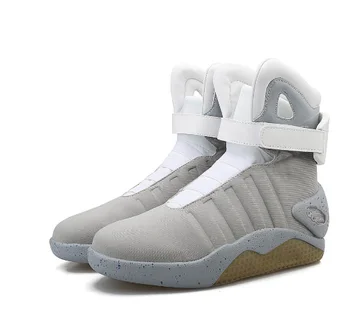 

2020 Men Basketball Shoes Led light shoes men sneakers "Back to Future" led glowing shoes for men COsplay high top shoes zapatos