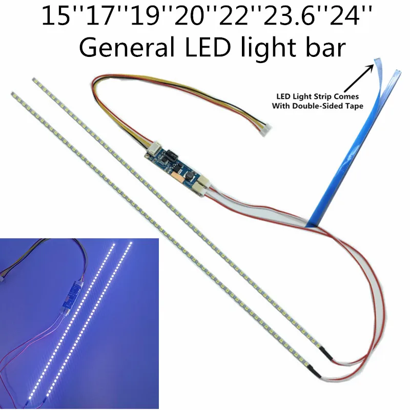 Conjunto 15 315 17-350 19 417 22-490 23.6540 mm Led Backlight Lâmpadas Faixa de Luz Lcd Universal pc Acessórios Placa do Módulo 1