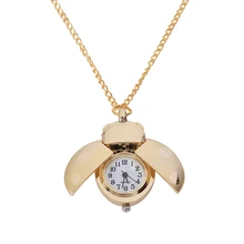 Новые ретро семь звезд Божья коровка студенческие карманные часы детские часы мультфильм подвесные часы черный красный точка двойное открытое ожерелье Fob часы