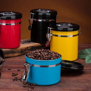 

Hot Stainless Steel Storage Bottle Sugar Tea Coffee Bean Container Coffee Canister Airtight Coffee Container Storage Canister