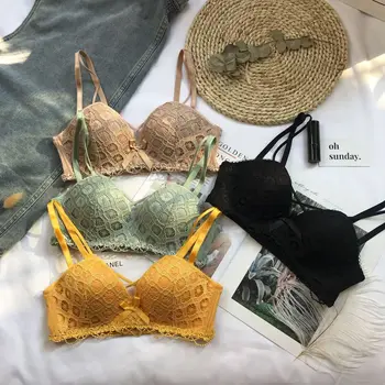 

Womens Sexy Lace Push Up Bra Deep V Cross Lingerie Bralette Cute And Comfortable Wirefree Underwear