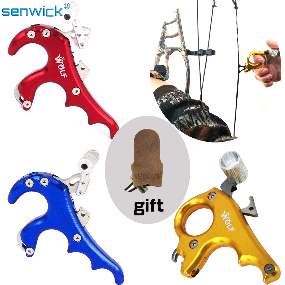 Senwick Steel Archery Bow Trigger Grip Release Aid Hunting Adjustable