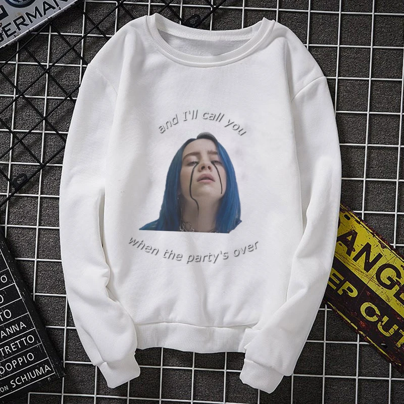 Западная мода; Новинка; Kawaii Billie Eilish для девочек в розовом цвете, Женский свитшот, пуловер для новорожденных мальчиков, куртки с капюшоном на осень с длинными рукавами и принтом Billie Eilish Толстовка