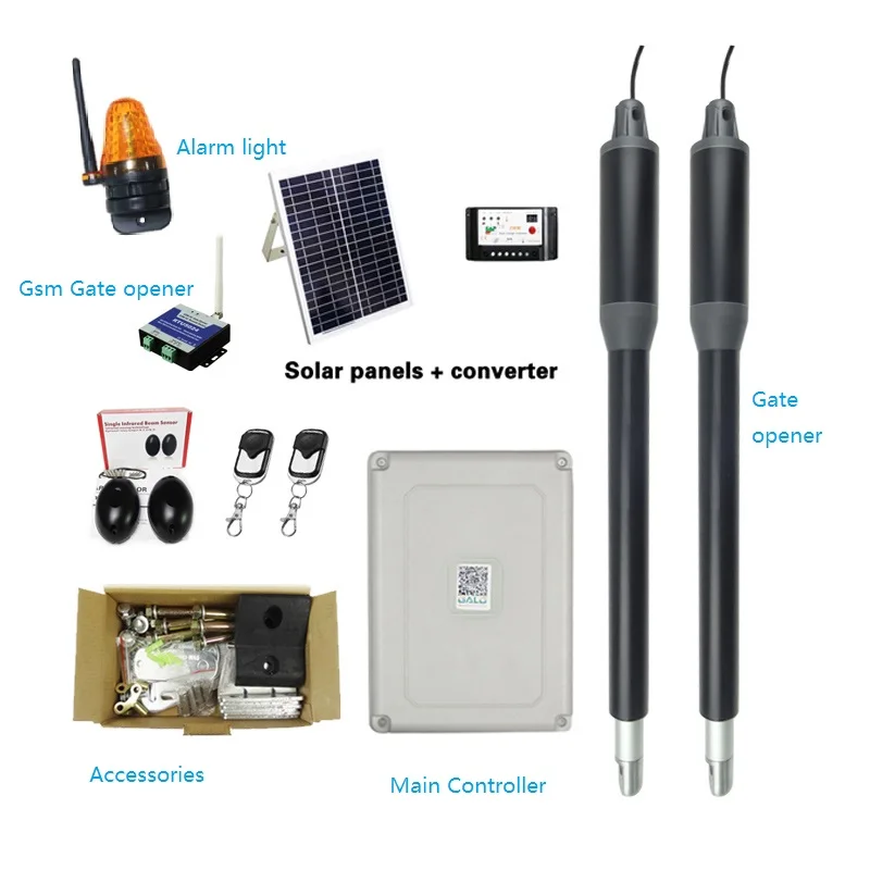 

Solor Pannel Door Gate Opener Automatic Remote Control