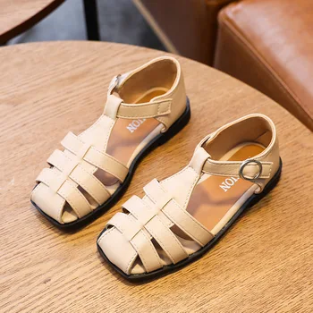 

Girls Roman Sandals 2020 Summer New Children's Casual Fashion Student Shoes Vintage Hollow Kids Beach Sandals Shoes D72