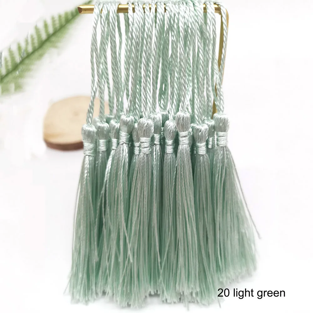  10~80Pcs Bookmark Tassels Fringe Brush Handmade Soft Craft Mini  Tassels with Loops for DIY Crafts Jewelry Making Accessories,Tassel mo lv ,20pcs