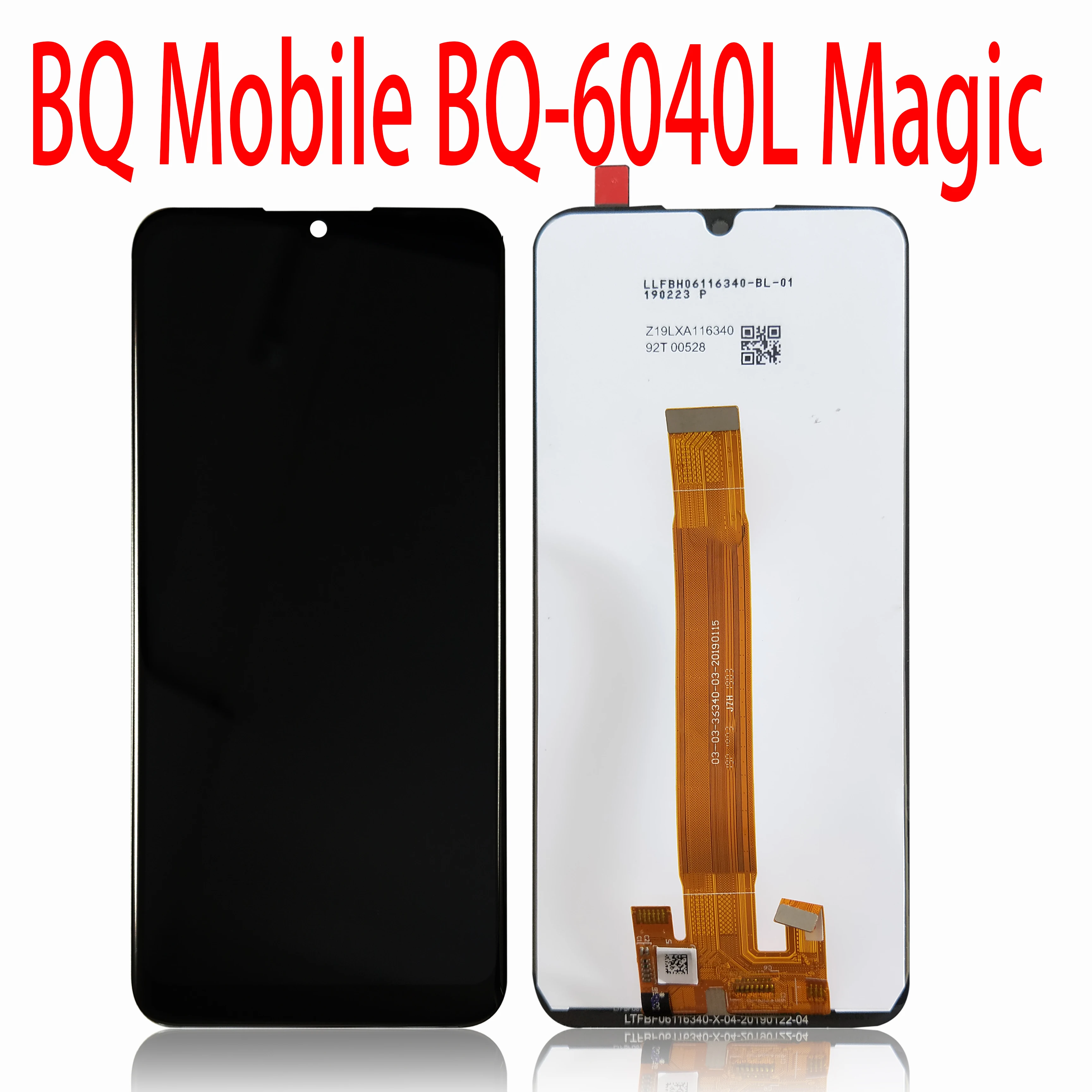 

ORIGINAL For BQ Mobile BQ-6040L Magic BQ6040L BQ 6040L BQ-6040L LCD Display Screen Touch Sensor Digitizer Black Color+Tape&Tool