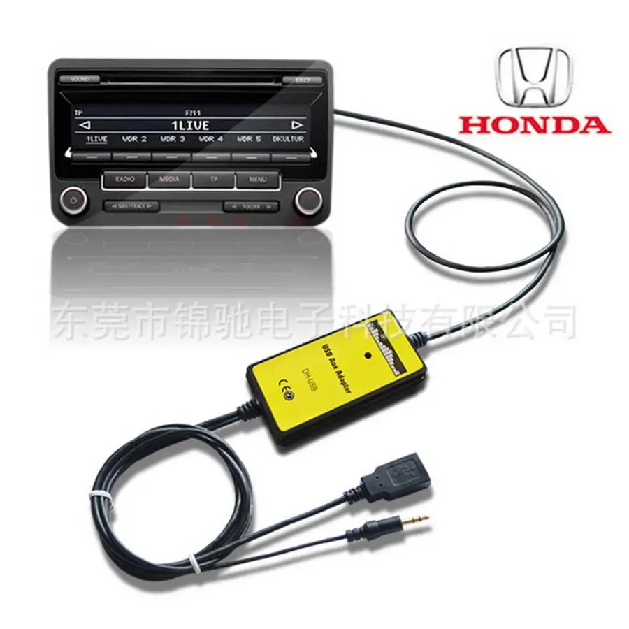 5 шт. Автомобильный USB Aux-in адаптер mp3-плеер радио интерфейс для Honda Accord/Civic/Odyssey Автомобильный Кабель для входа внешнего сигнала для Honda