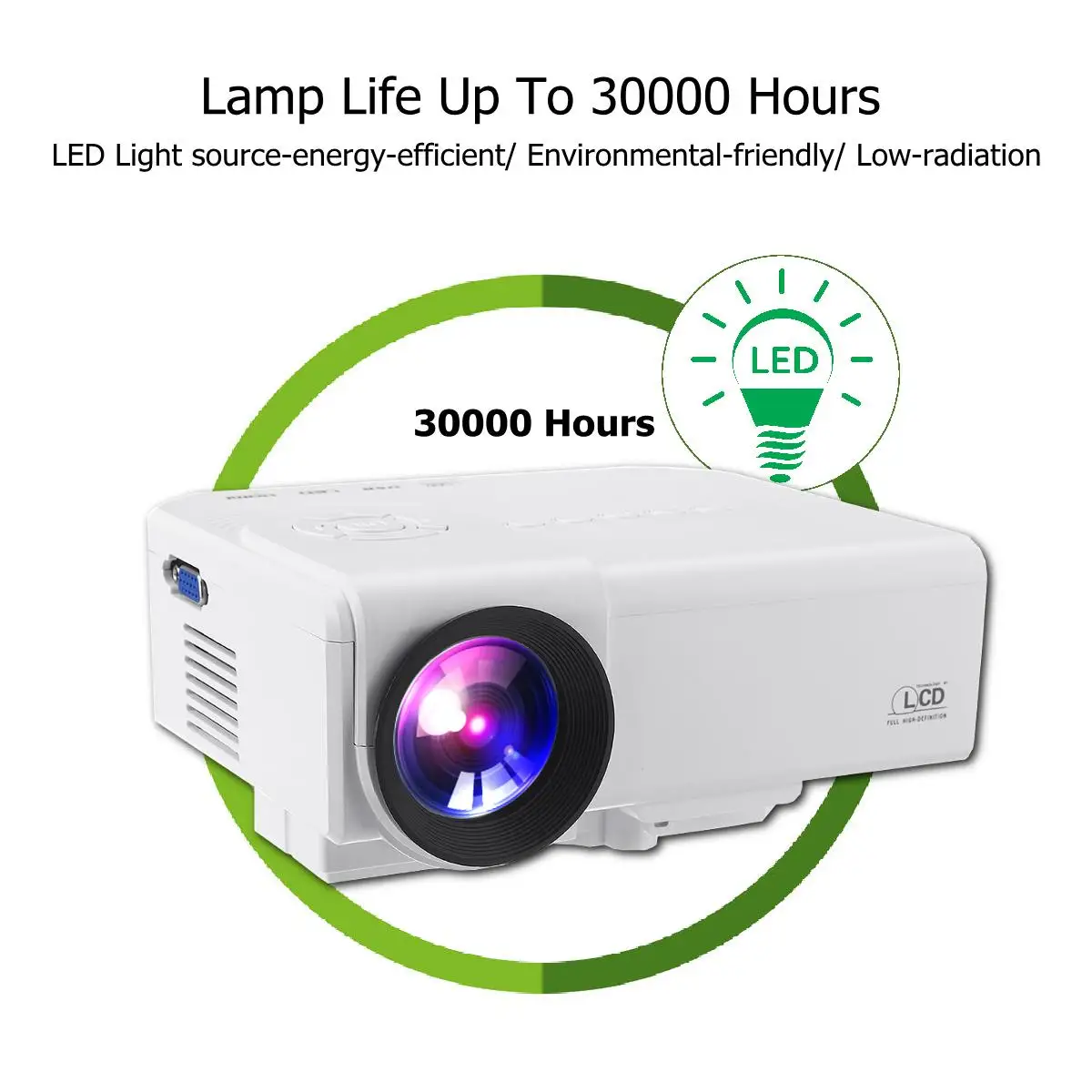 HD портативный мини-проектор 480x320P светодиодный проектор wifi видео домашний кинотеатр 3D HDMI Видеопроектор