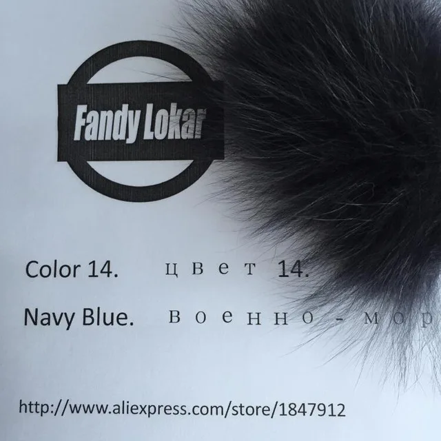 RFC094 navy blue Fandy lokar, новая шуба из натурального Лисьего меха, Женское зимнее пальто из натурального меха лисы, пальто с длинным рукавом, Женский натуральный жакет из меха RFC094 - Цвет: RFC094 navy blue