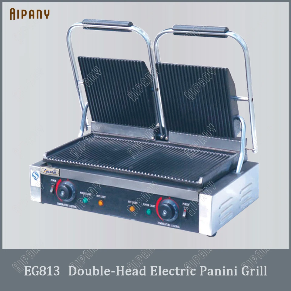 EG811/EG813/EG815 single/double plate panini grill table top sandwich maker grill commercial electric panini grill