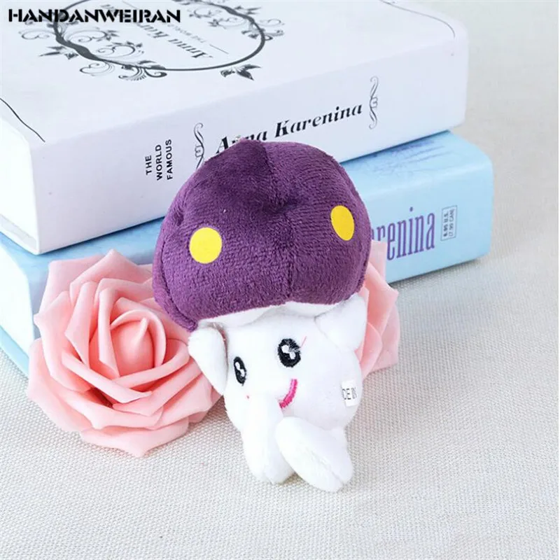 HANDANWEIRAN 1pcs 15cm Creative Cute Mushroom Plush Premium pp Cotton Filled Decorative Pendant for Boys Girls 1