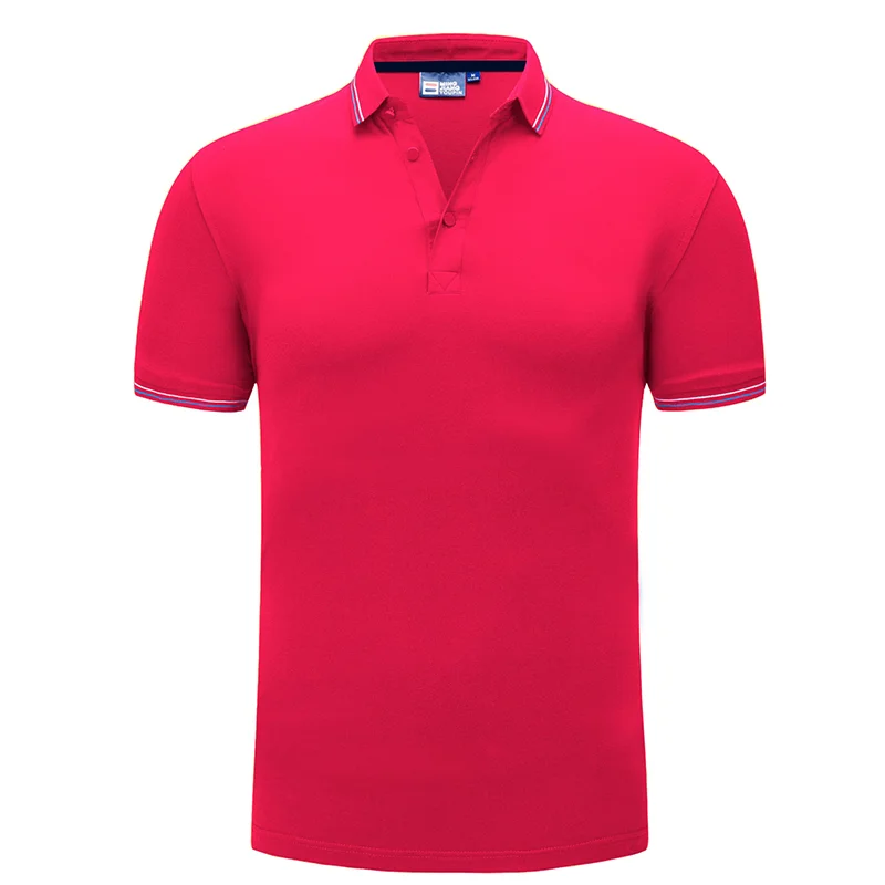 Rose red YOTEE, Повседневная Деловая Высококачественная футболка поло с коротким рукавом, индивидуальная компания, Хлопковая мужская и женская рубашка с отворотом на заказ - Цвет: Rose red
