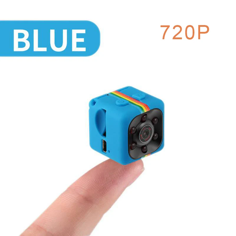 720P Blue SQ11 HD видеокамера ночного видения 720P 1080P датчик движения мини-камера движения DVR спортивная видеокамера маленькая портативная камера - Цвет: 720P Blue