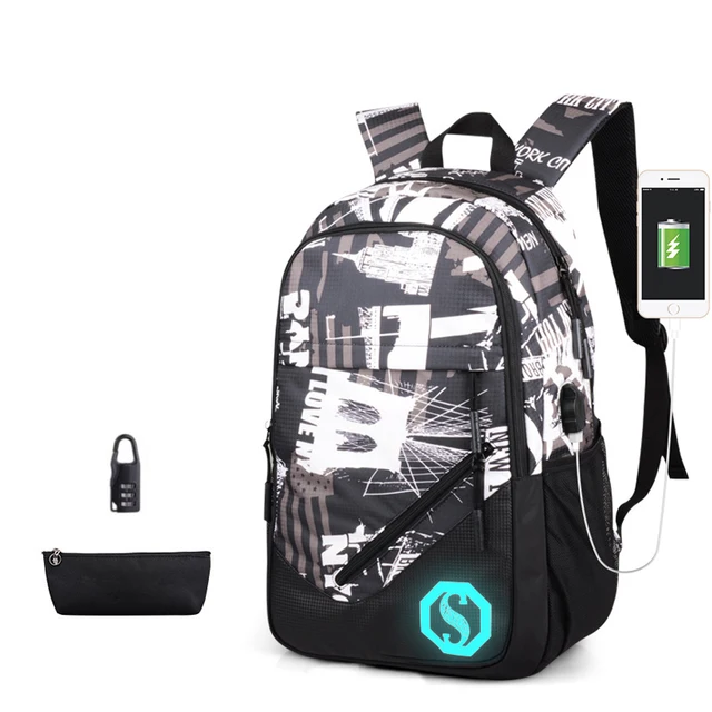 Mochilas escolares para niños de 7 a 12 años, mochilas escolares ligeras  con marca fluorescente, juego de 2/3|Mochilas escolares| - AliExpress