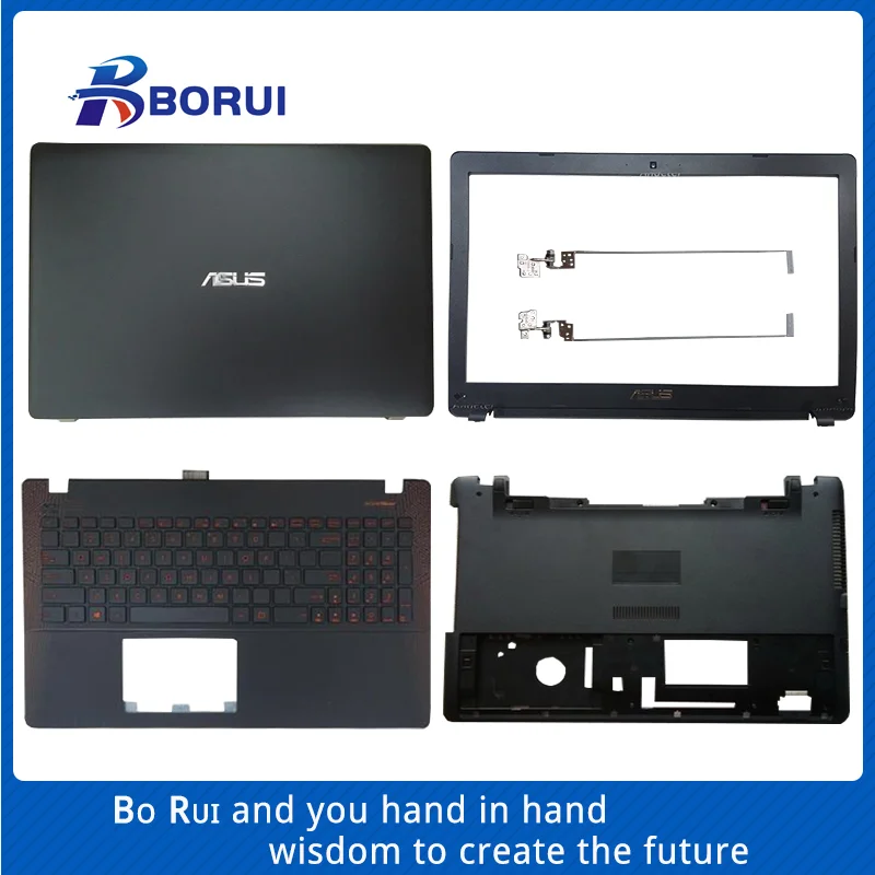 Laptop LCD Back Cover/Front Bezel/Palmrest/Keyboard/ Bottom Case/LCD Hinge For ASUS X550 X550C A550V Y581C Series Laptop Case laptop sleeve 14 inch