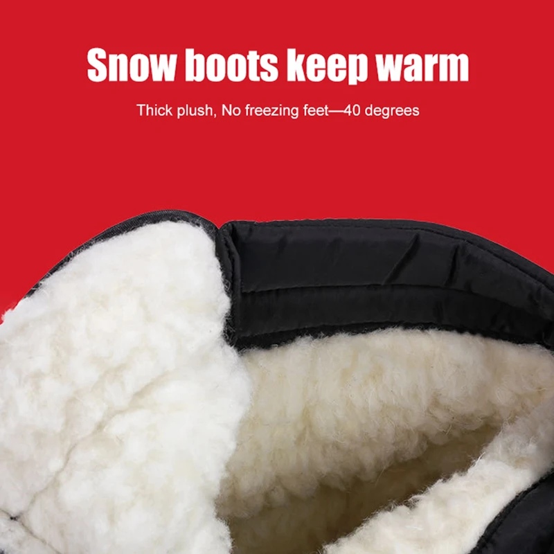 High quality Men Boots Winter Shoes Men Ankle Boots Waterproof Non-slip Warm Fur Flat Snow big size 36-47 кроссовки