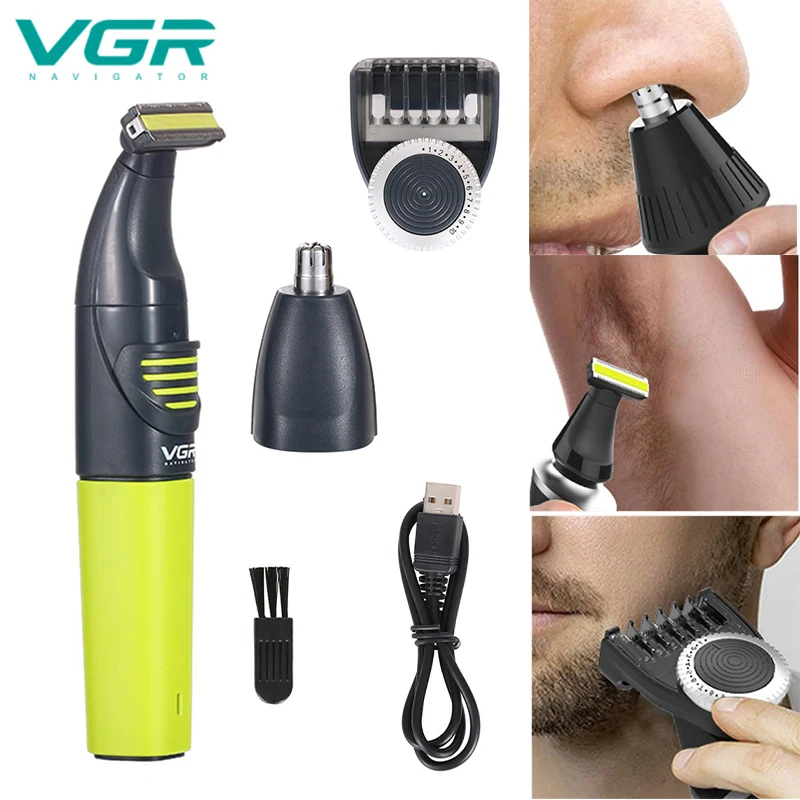 

VGR Electric Shaver Razor beard Shaving machine Rechargeable Razor Beard Trimmer hair comb shaving Razor For Man Washable