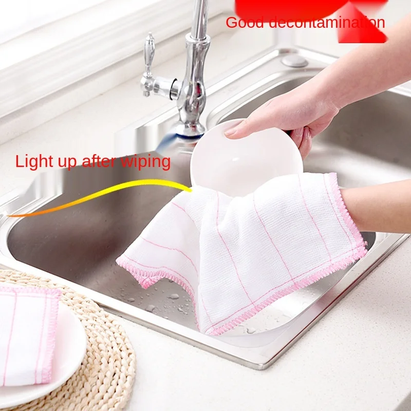 10PCS layers plus cotton wood fiber washing towels do not touch the