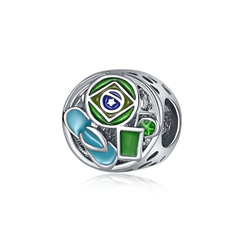 Fit Pulsera Pandora шармы серебро плата Де Ли 925 оригинальный браслет бусины Breloque Pour