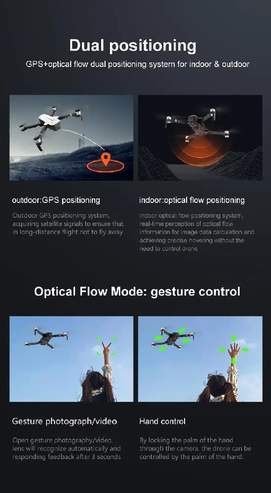 8811 gps RC Дрон gps/оптический поток двойной режим двойной камеры