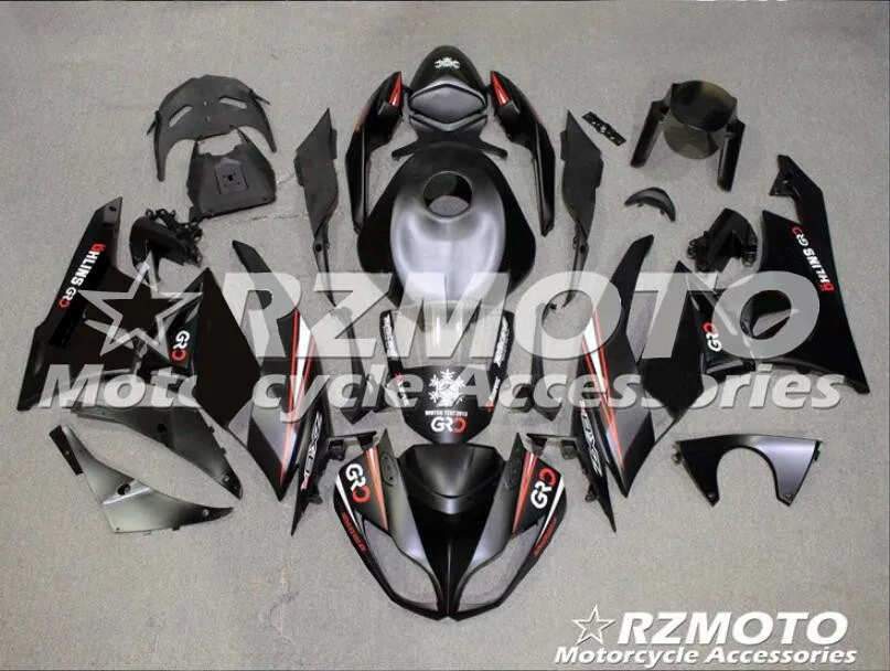 4 подарки ABS литьевая форма мотоцикл Полный обтекатели подходит для Kawasaki ZX-6R 09 10 11 12 2009-2012 набор на заказ матовый черный хороший