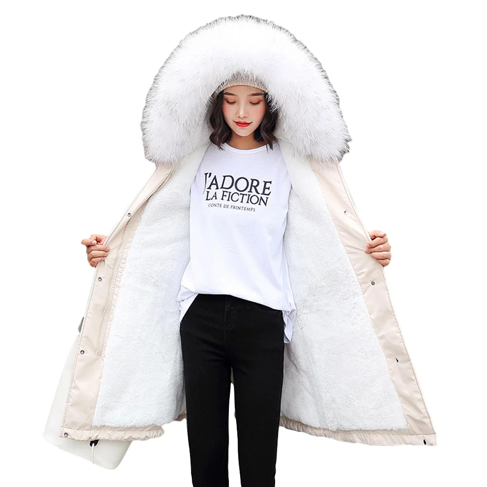 Down Coats New Arrival 2021 Women Winter Jacket Hooded Fur Collar Female Long Winter Coat Parkas With Fur Lining long puffer coat womens