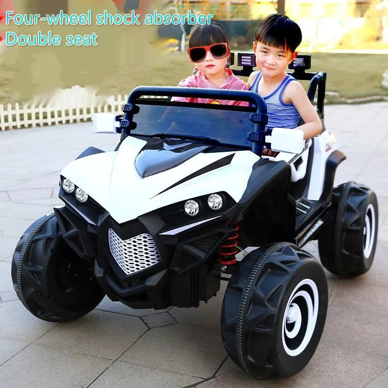 

Four-wheel Drive Kids Electric Cars with Double Seat Children Remote Control Car Ride on 2-8 Years Riding Toy Off-road Vehicle