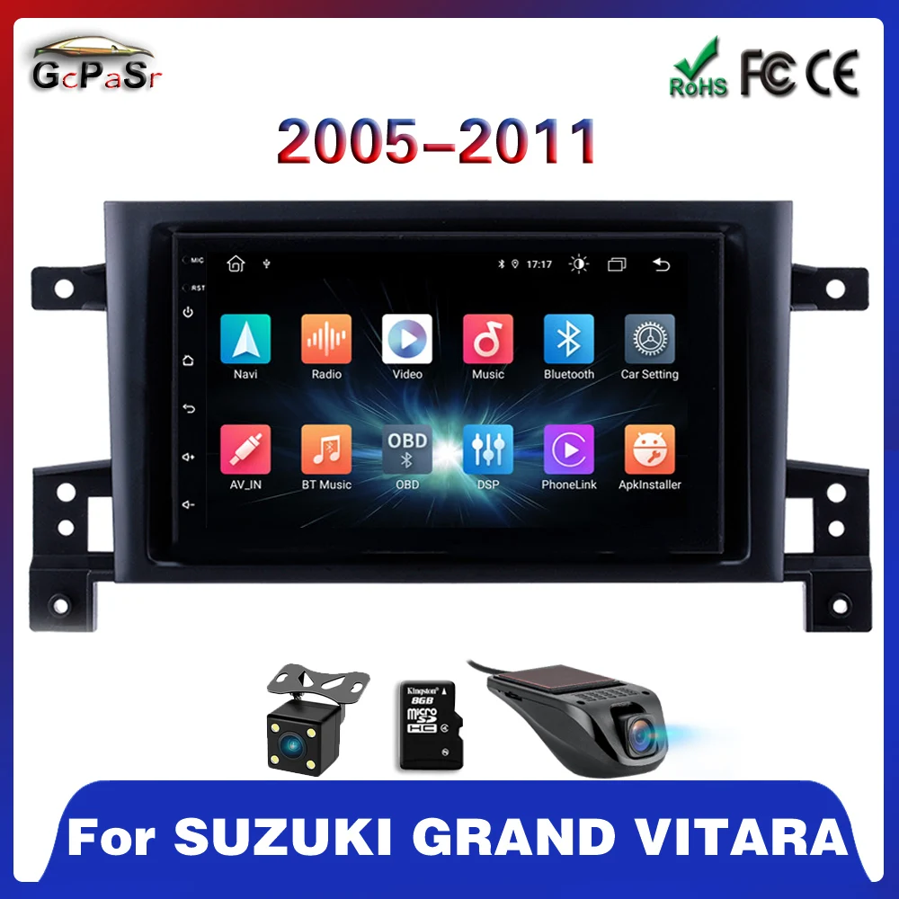 Автомобильный Радио dvd-плеер Android 10 для Suzuki grand vitara 2005-2011 GPS навигация