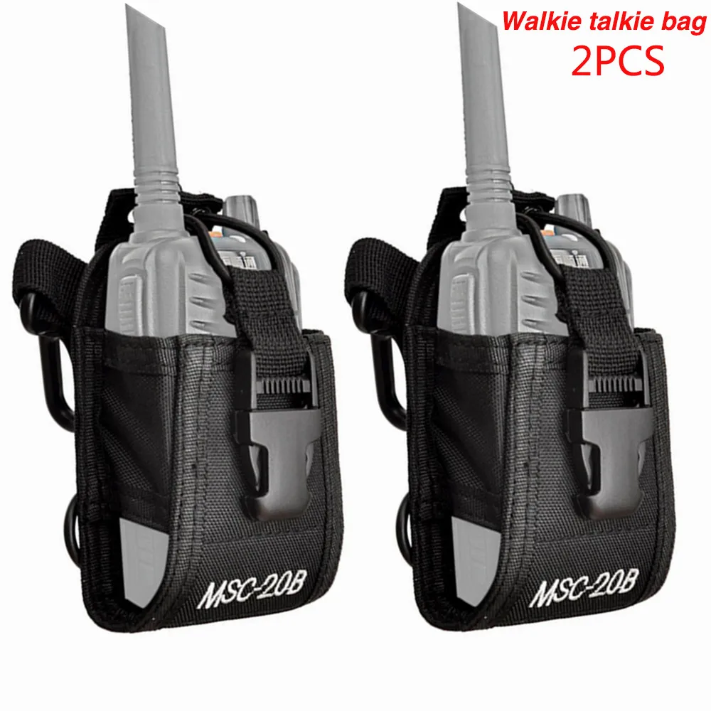 2PCS 2 шт. MSC-20B нейлоновый мешок сумка для переноски для BaoFeng UV-5R UV-82 UV-9R плюс BF-888S TYT Mototrola KENWOOD иди и болтай Walkie Talkie радио - Цвет: 2PCS