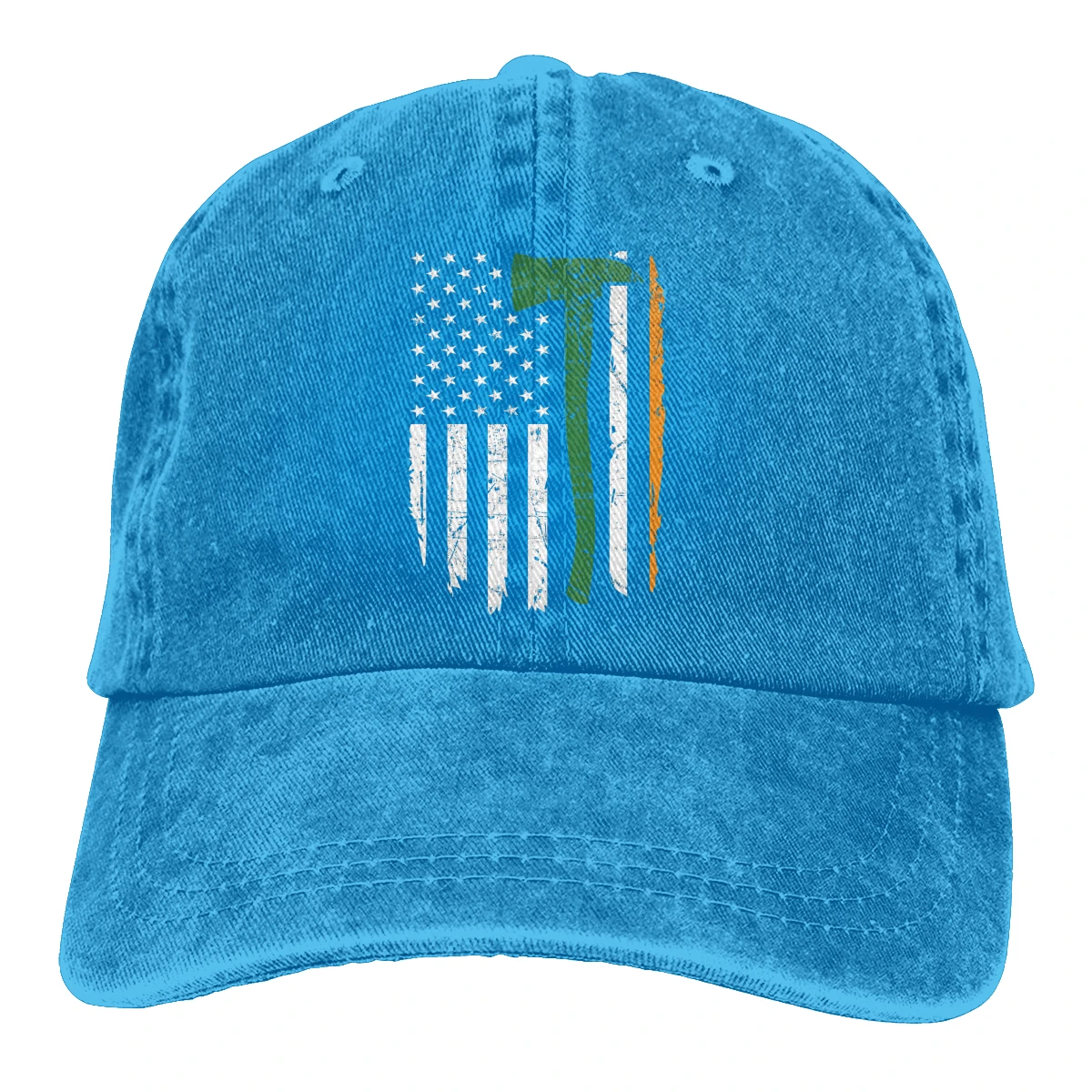 Ирландский Пожарный американский флаг Casquette черный унисекс Мужские Женские джинсовые бейсболка с ремешком кепки Регулируемый Гольф папа шляпа