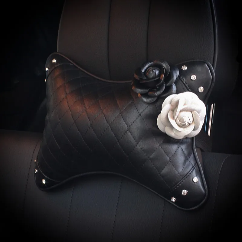 Car-Styling-Crystal-Flower-Car-Seat-Accessories-Interior-Steering-Wheel-Cover-Handbrake-Gears-Shift-Safty-