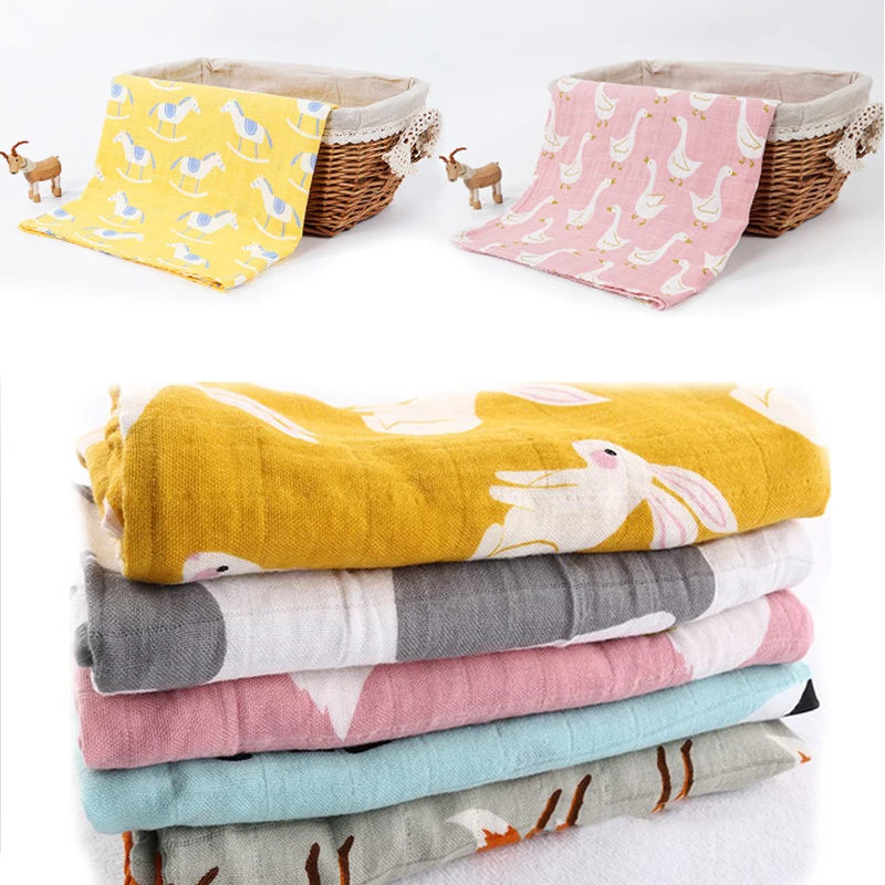 Baby Blankets Scarf Muslin Swaddle Burp-Cloth Organic Newborn Cotton Wrap-Feeding Stuff