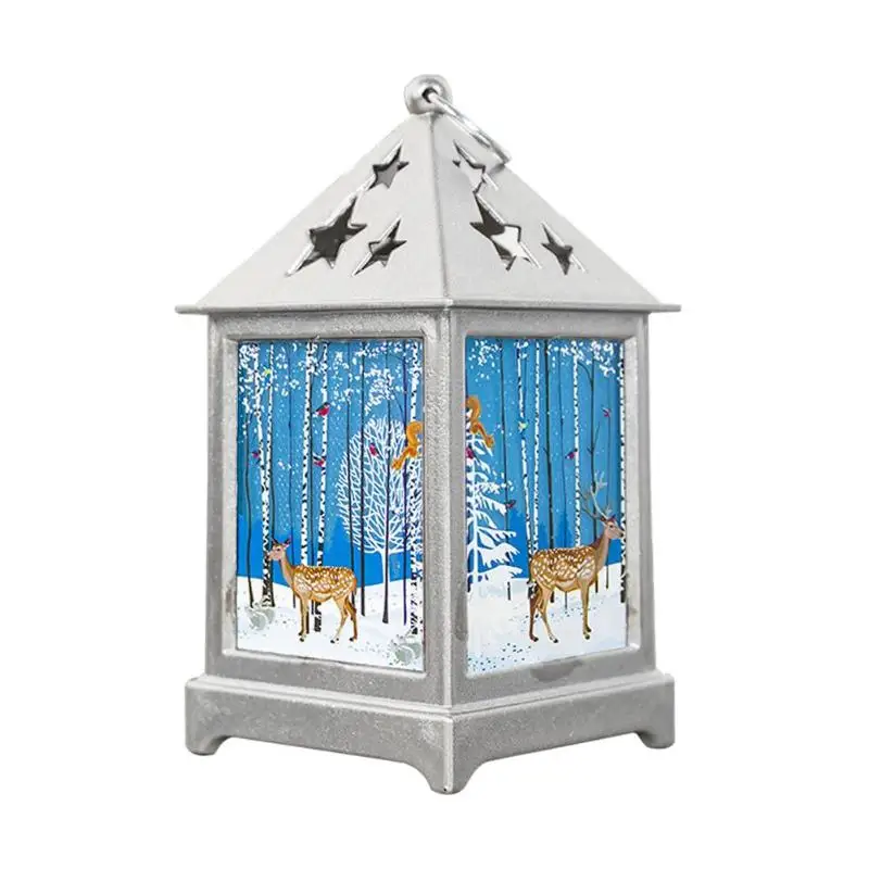 Светодиодный светильник для чая свечи клетка Рождественская елка украшения дома висячие украшения поддержка прямой доставки - Испускаемый цвет: Silver Elk