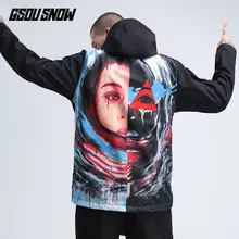 GSOU, зимнее пальто для женщин и мужчин, лыжное пальто, куртка для сноуборда, ветрозащитная, водонепроницаемая, для улицы, спортивная одежда, унисекс, мужская, женская, лыжная куртка