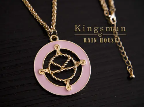 Фильм Kingsman золотой круг Секретная служба Косплей-очки солнцезащитные очки ожерелье подвеска брелок - Цвет: Necklace