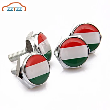 

1 Set Chrome Metal Italy Italian Flag Silicon Surface Anti-theft Screws Car License Plate Bolts Frame Screws