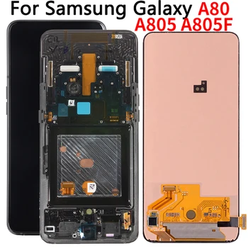 

Original AMOLED For Samsung Galaxy A80 A805F SM-A805F SM-A805X A805N lcd Display Touch Screen Digitizer Assembly