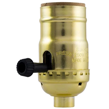 

3-Way Lamp Socket, Medium Base, Turn for Low-Medium-High Light Settings, For Floor and Table Lamps, DIY Project